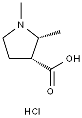 3-Pyrrolidinecarboxylic acid, 1,2-dimethyl-, hydrochloride (1:1), (2R,3R)- 结构式