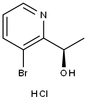 (R)-1-(3-溴吡啶-2-基)乙烷-1-醇盐酸盐 结构式