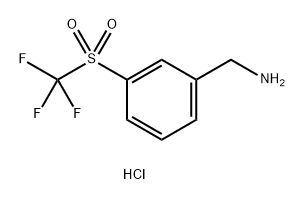 Benzenemethanamine, 3-[(trifluoromethyl)sulfonyl]-, hydrochloride (1:1) 结构式