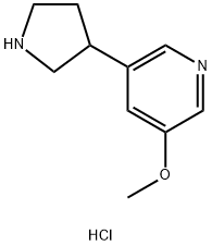 3-methoxy-5-(pyrrolidin-3-yl)pyridine dihydrochloride 结构式