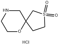 6-OXA-2LAMBDA6-THIA-9-AZASPIRO[4.5]DECANE-2,2-DIONE HYDROCHLORIDE 结构式