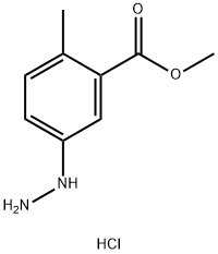 methyl 5-hydrazinyl-2-methylbenzoate dihydrochloride 结构式