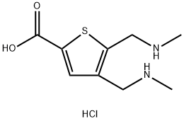 4,5-bis[(methylamino)methyl]thiophene-2-carboxylic acid dihydrochloride 结构式