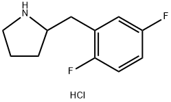 2-[(2,5-difluorophenyl)methyl]pyrrolidine hydrochloride 结构式