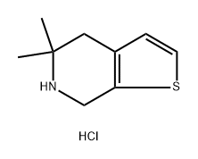 5,5-二甲基-4,5,6,7-四氢噻吩并[2,3-C]吡啶盐酸盐 结构式