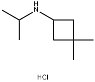 3,3-dimethyl-N-(propan-2-yl)cyclobutan-1-amine hydrochloride 结构式