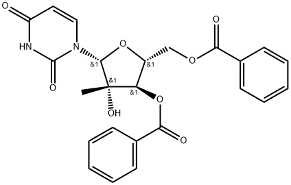 ((2R,3R,4S,5R)-3-(苯甲酰基氧基)-5-(2,4-二氧代-3,4-二氢嘧啶-1(2H)-基)-4-羟基-4-甲基四氢呋喃-2-吡啶-3-基)苯甲酸甲酯 结构式