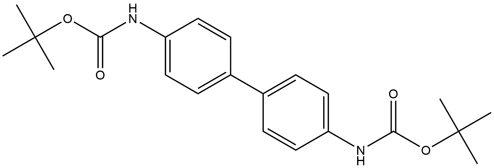 C,C′-Bis(1,1-dimethylethyl) N,N′-[1,1′-biphenyl]-4,4′-diylbis[carbamate] 结构式