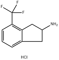 4-(三氟甲基)-2,3-二氢-1H-茚-2-胺盐酸盐 结构式