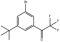 1-(3-Bromo-5-(tert-butyl)phenyl)-2,2,2-trifluoroethanone 结构式