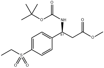 Benzenepropanoic acid, β-[[(1,1-dimethylethoxy)carbonyl]amino]-4-(ethylsulfonyl)-, methyl ester, (βS)- 结构式