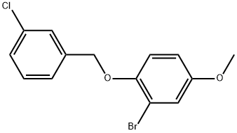 2-Bromo-1-[(3-chlorophenyl)methoxy]-4-methoxybenzene 结构式