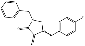 4-[(4-Fluorophenyl)methylene]-1-(phenylmethyl)-2,3-pyrrolidinedione 结构式