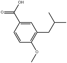 4-Methoxy-3-(2-methylpropyl)benzoic acid 结构式