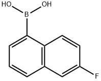 6-Fluoronaphthalene-1-boronic acid 结构式