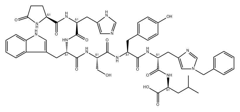 (D-His(Bzl)6)-LHRH (1-7) (free acid) 结构式