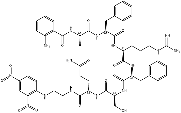 Abz-Ala-Phe-Arg-Phe-Ser-Gln-EDDnp 结构式