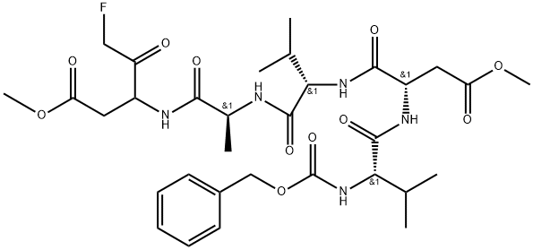 Z-VAL-ASP(OME)-VAL-ALA-DL-ASP(OME)-FLUOROMETHYLKETONE 结构式