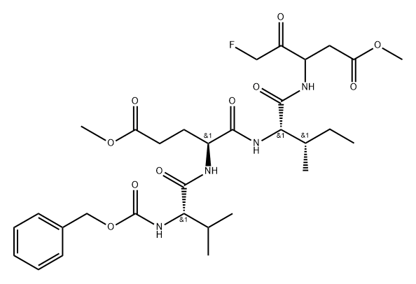 Z-Val-Glu(OMe)-Ile-DL-Asp(OMe)-fluoromethylketone 结构式