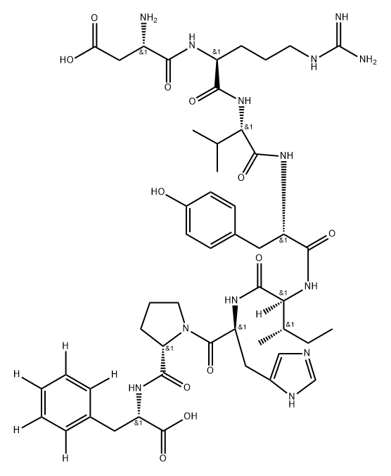 ([ring-D5]Phe8)-Angiotensin II acetate salt 结构式