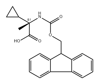 FMOC-ALA(ALPHA-CYCLOPROPYL)-OH 结构式