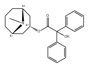 Benzilic acid 9-methyl-9-azabicyclo[3.3.1]nonan-3α-yl ester 结构式