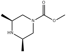 (3S,5R)-甲基3,5-二甲基哌嗪-1-羧酸酯 结构式