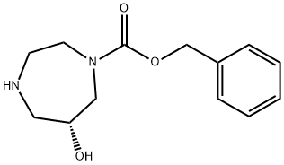 (R)-6-羟基-1,4-二氮杂-1-羧酸苄酯 结构式