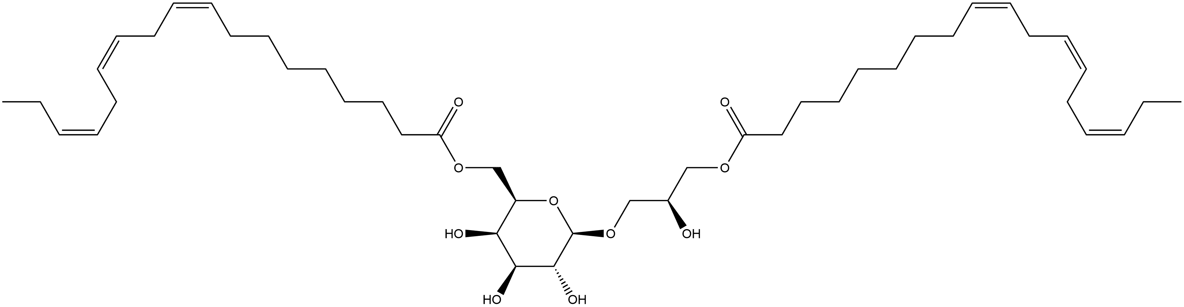 单半乳糖甘油二酯(植物) 结构式