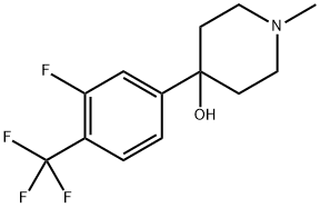 4-(3-fluoro-4-(trifluoromethyl)phenyl)-1-methylpiperidin-4-ol 结构式