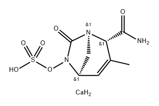 SULFURIC ACID, MONO[(1R,2S,5R)-2-(AMINOCA RBONYL)-3-METHYL-7-OXO-1,6-DIAZABICYCLO[3.2.1] OCT-3-EN-6- 结构式