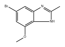 6-bromo-4-methoxy-2-methyl-1H-benzo[d]imidazole 结构式