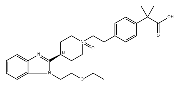 顺式-比拉斯汀氮氧化物 结构式