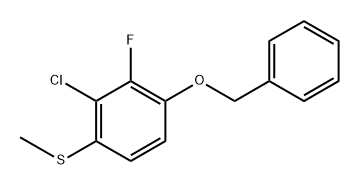 (4-(Benzyloxy)-2-chloro-3-fluorophenyl)(methyl)sulfane 结构式