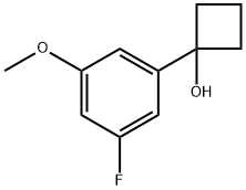 1-(3-fluoro-5-methoxyphenyl)cyclobutanol 结构式