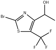 1-(2-溴-5-(三氟甲基)噻唑-4-基)乙烷-1-醇 结构式
