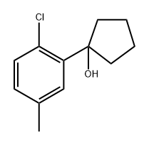 1-(2-chloro-5-methylphenyl)cyclopentanol 结构式