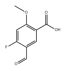 4-fluoro-5-formyl-2-methoxybenzoic acid 结构式