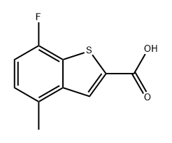 7-氟-4-甲基苯并[B]噻吩-2-羧酸 结构式