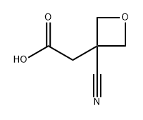 (3-Cyano-oxetan-3-yl)-acetic acid 结构式