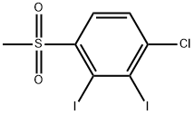 1-Chloro-2,3-diiodo-4-(methylsulfonyl)benzene 结构式