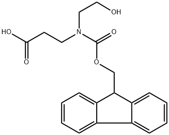 β-Alanine, N-[(9H-fluoren-9-ylmethoxy)carbonyl]-N-(2-hydroxyethyl)- 结构式