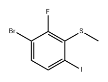 (3-Bromo-2-fluoro-6-iodophenyl)(methyl)sulfane 结构式