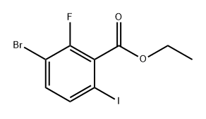 Ethyl 3-bromo-2-fluoro-6-iodobenzoate 结构式