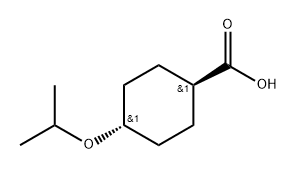 trans-4-isopropoxycyclohexanecarboxylic acid 结构式