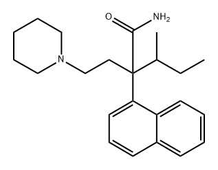 α-sec-Butyl-α-(1-naphtyl)-1-piperidinebutyramide 结构式