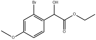 Ethyl 2-bromo-α-hydroxy-4-methoxybenzeneacetate 结构式