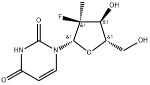 1-((2S,3S,4S,5S)-3-氟-4-羟基-5-(羟甲基)-3-甲基四氢呋喃-2-基)嘧啶-2,4(1H,3H)-二酮 结构式