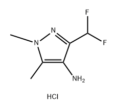 3-(二氟甲基)-1,5-二甲基-1H-吡唑-4-胺盐酸盐 结构式