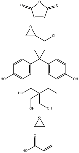 2,5-Furandione, polymer with (chloromethyl)oxirane, 2-ethyl-2-(hydroxymethyl)-1,3-propanediol, 4,4-(1-methylethylidene)bisphenol and oxirane, 2-propenoate 结构式